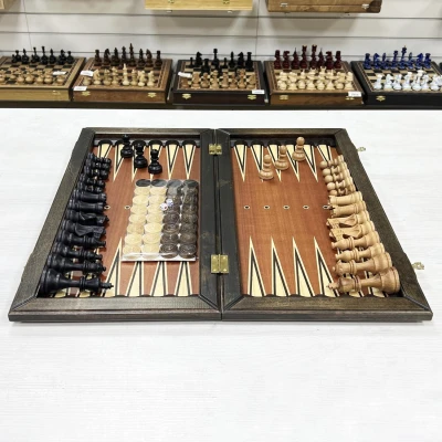 Шахматы нарды шашки орех Индийский Стаунтон