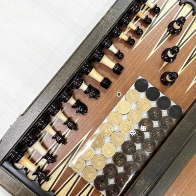 Шахматы нарды шашки орех Итальянский дизайн Люкс