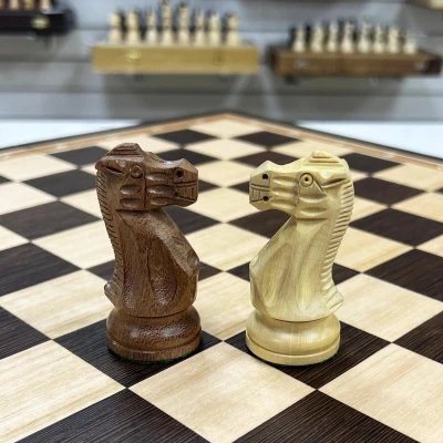 Шахматы подарочные индийский Эндшпиль венге средние