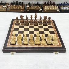 Шахматы подарочные индийский Эндшпиль венге средние