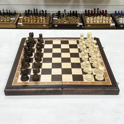 Шахматы подарочные венге Бастион матовые 45 см