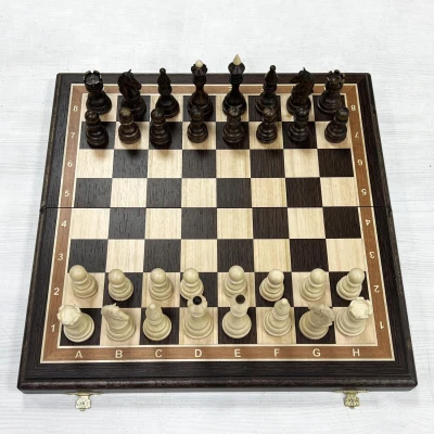 Шахматы подарочные венге Бастион матовые 45 см