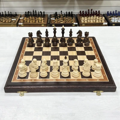 Шахматы подарочные венге Бастион матовые 45 см Шахматы подарочные венге Бастион матовые 45 см