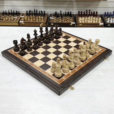 Шахматы складные подарочные венге Премиальные Люкс 45 см