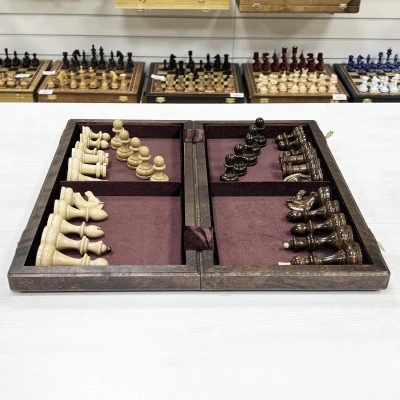 Шахматы складные подарочные венге Премиальные Люкс 45 см