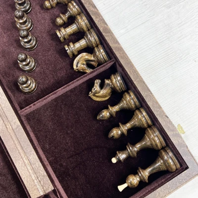 Шахматы складные подарочные венге Премиальные Люкс 45 см