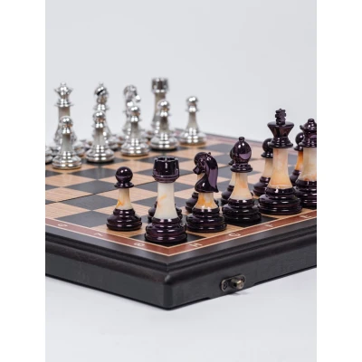 Шахматы подарочные Венге с фигурами Итальянский дизайн Люкс