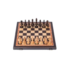 Шахматы профессиональные Суприм глянцевые венге дуб