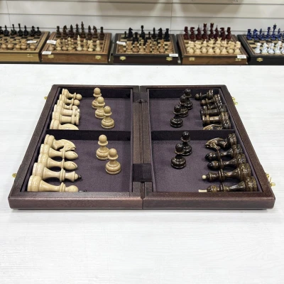 Шахматы подарочные из дуба с фигурами Премиальными Люкс 45 см