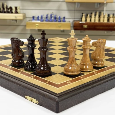 Шахматы деревянные подарочные из дуба Суприм