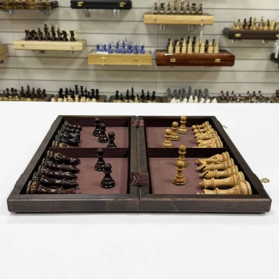 Шахматы деревянные подарочные из дуба Суприм