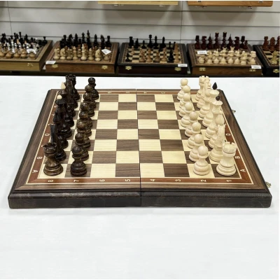 Шахматы подарочные орех Бастион матовые 45 см