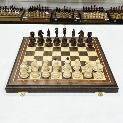 Шахматы подарочные орех Бастион матовые 45 см