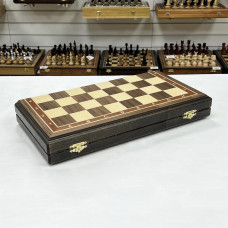 Шахматы подарочные орех Бастион матовые 45 см