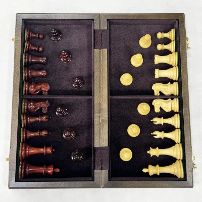 Шахматы эксклюзивные орех Стаунтон ретро падук