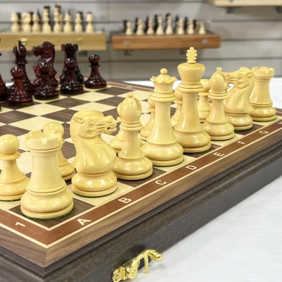 Шахматы эксклюзивные орех Стаунтон ретро падук