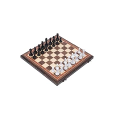 Шахматы подарочные из американского ореха с фигурами Итальянский дизайн черно-белые