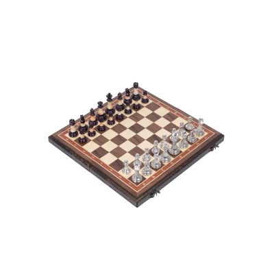 Шахматы подарочные из американского ореха с фигурами Итальянский дизайн Люкс