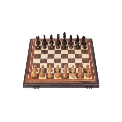 Шахматы подарочные из ореха и дуба Суприм глянцевые