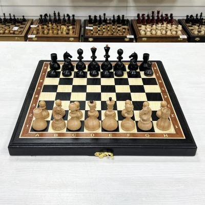 Шахматы из мореного дуба с фигурами Стародворянскими 40 см