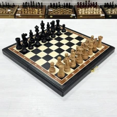Шахматы из мореного дуба с фигурами Индийский стаунтон