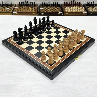 Шахматы из мореного дуба с фигурами Индийский стаунтон