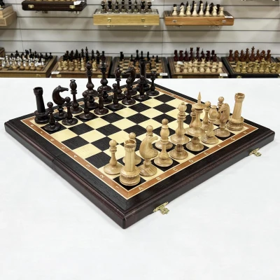 Шахматы деревянные эксклюзивные венге ясень Ренессанс