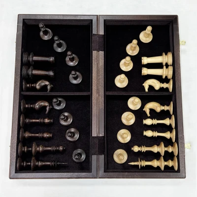 Шахматы деревянные эксклюзивные венге ясень Ренессанс