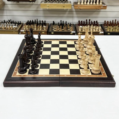 Шахматы деревянные эксклюзивные венге ясень Ренессанс