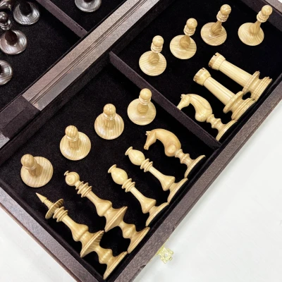 Шахматы деревянные эксклюзивные венге ясень Ренессанс