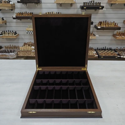 Шахматный ларец Антик моренный дуб 45 см без фигур