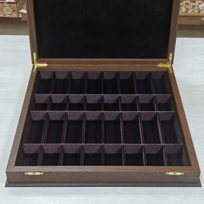 Шахматный ларец Антик моренный дуб 45 см без фигур