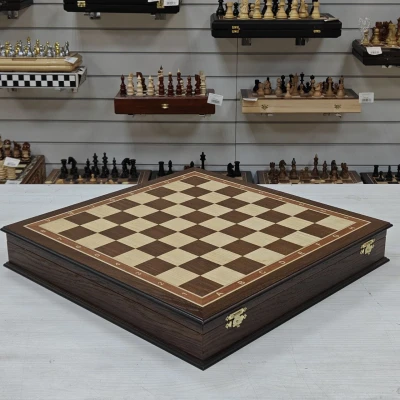 Шахматный ларец Антик моренный дуб 45 см без фигур