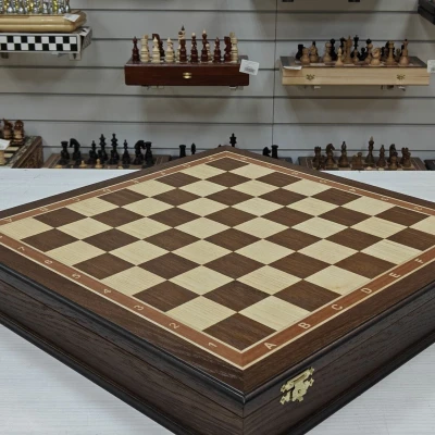 Шахматный ларец Антик моренный дуб 45 см без фигур