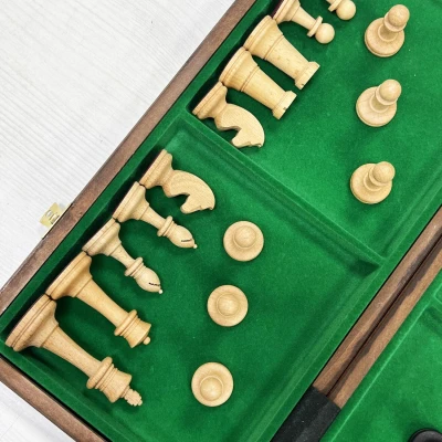 Шахматы деревянные с выжегом буковые утяжеленные 40 см