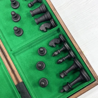 Шахматы деревянные с выжегом буковые утяжеленные 40 см