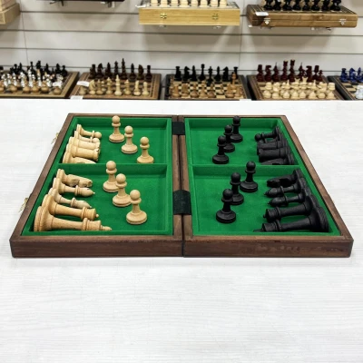 Шахматы деревянные с выжегом буковые утяжеленные 40 см