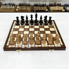 Шахматы деревянные с выжегом буковые Стаунтон 40 см