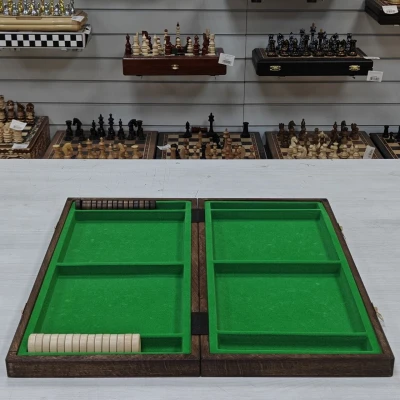 Шахматы шашки резные деревянные турнирные большие Бастион