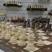 Шахматы шашки резные деревянные турнирные большие Бастион