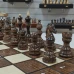 Шахматы шашки резные деревянные турнирные большие Бастион