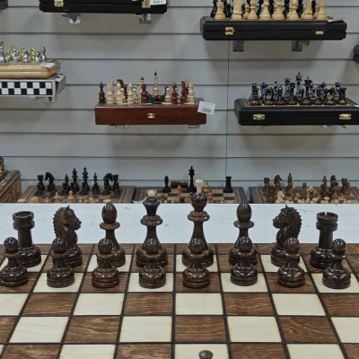 Шахматы шашки подарочные деревянные турнирные большие , Hachatyr