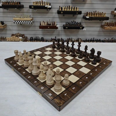 Шахматы шашки подарочные деревянные турнирные большие , Hachatyr