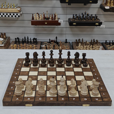 Шахматы шашки подарочные деревянные турнирные большие , Hachatyr