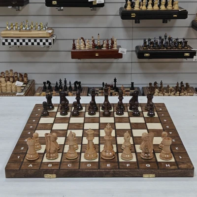 Шахматы шашки деревянные турнирные большие 5