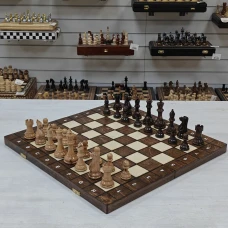 Шахматы шашки деревянные турнирные большие 5