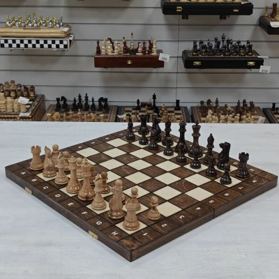 Шахматы шашки деревянные турнирные большие 5