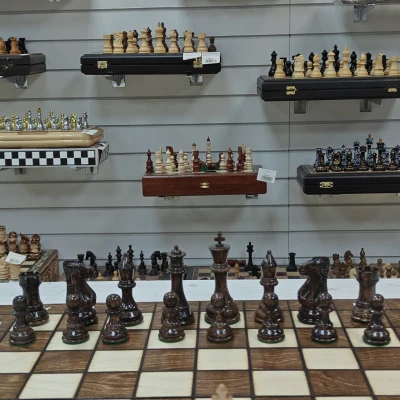 Шахматы шашки деревянные турнирные большие 5