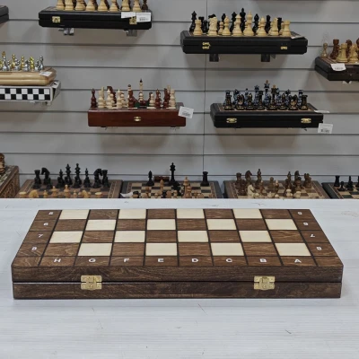 Шахматы шашки деревянные турнирные большие 5