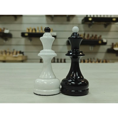 Шахматные фигуры премиум из гарба черно-белые Люкс